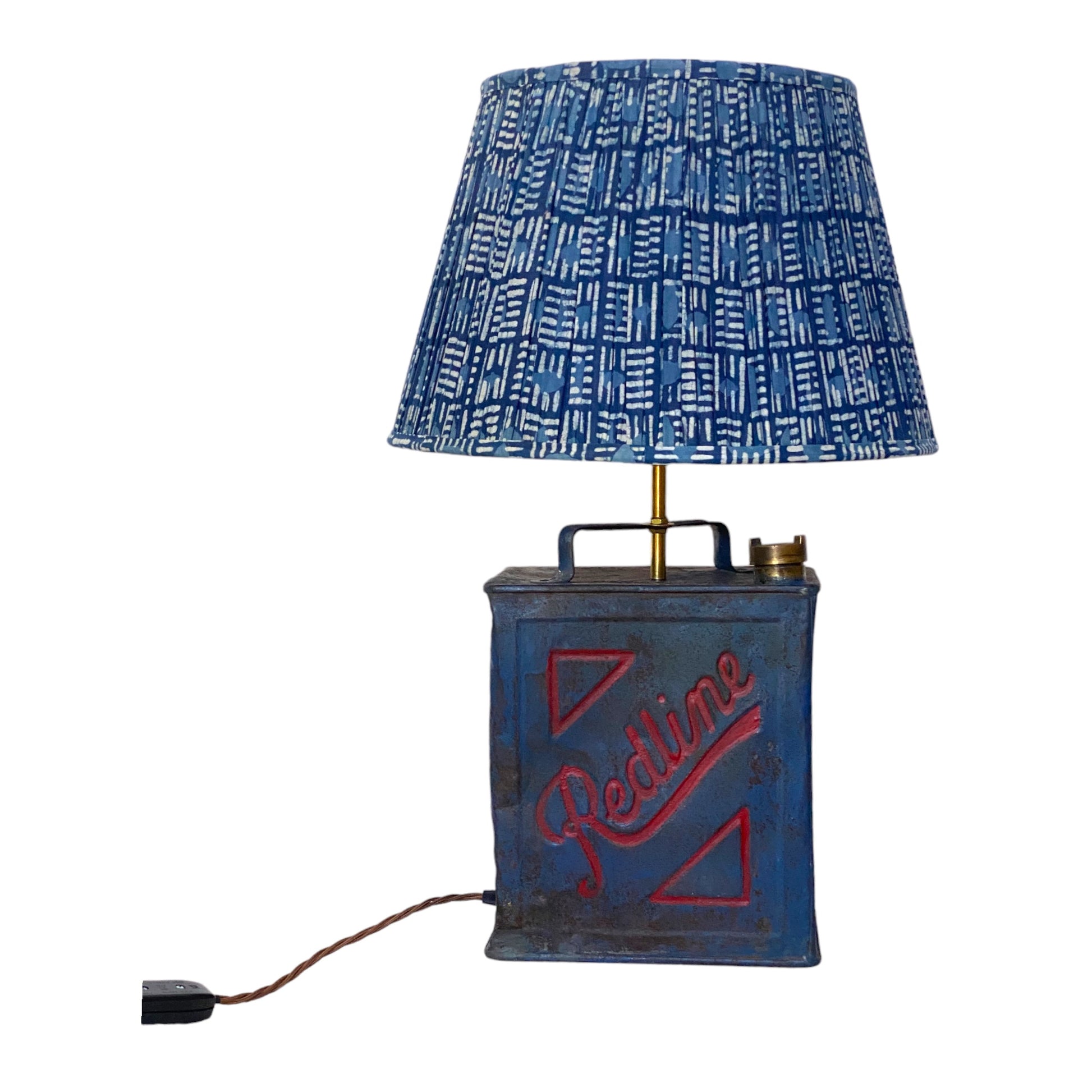 Oil lamp base blue