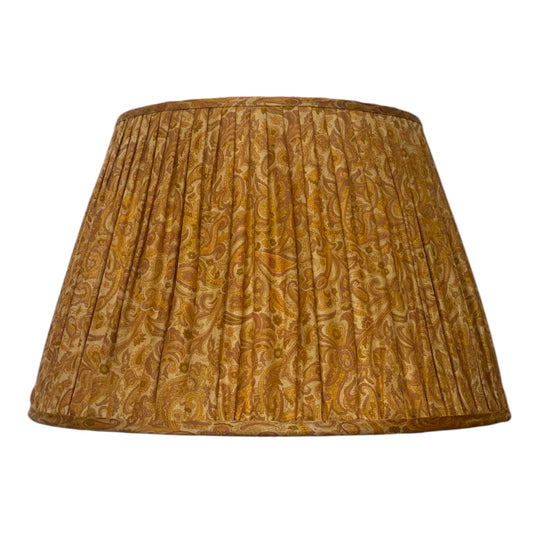 Old gold silk lampshade