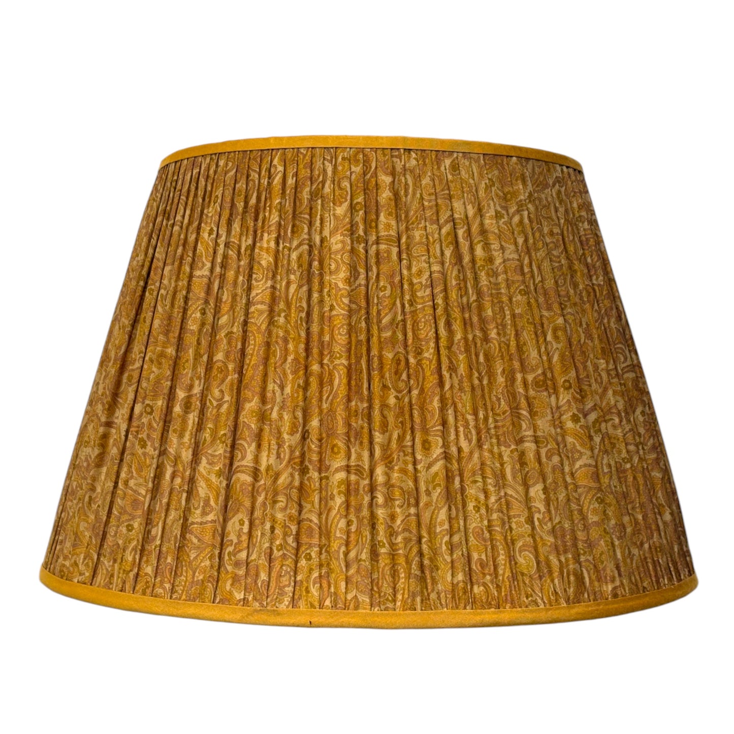 Old gold silk lampshade