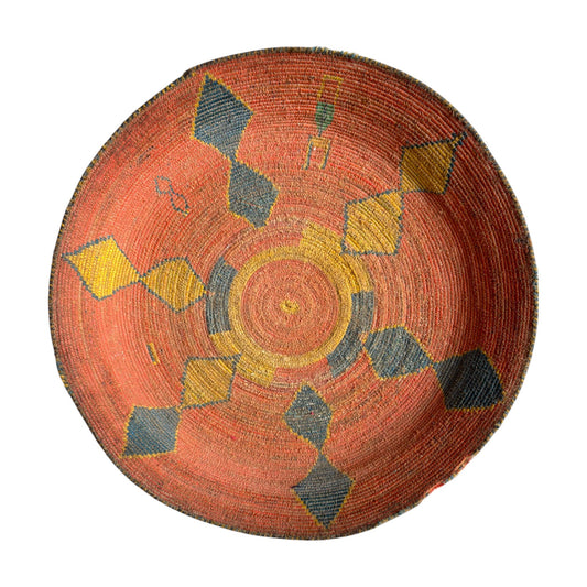 Orange Diamond vintage berber basket