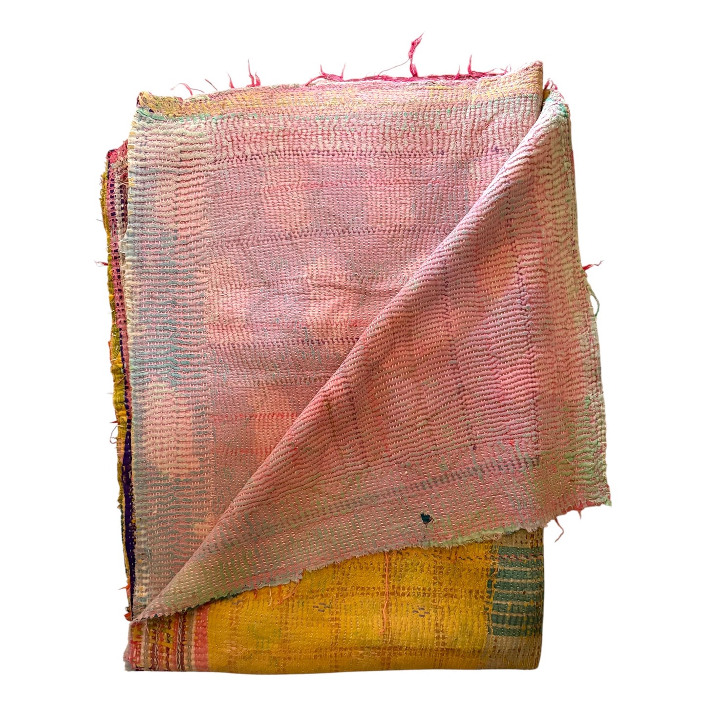 Vintage kantha patchwork quilt