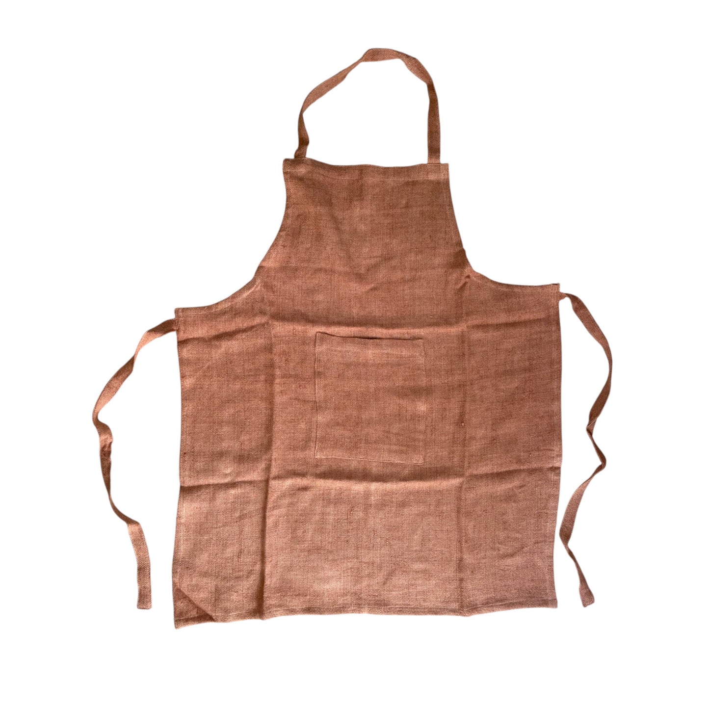 Pink linen apron