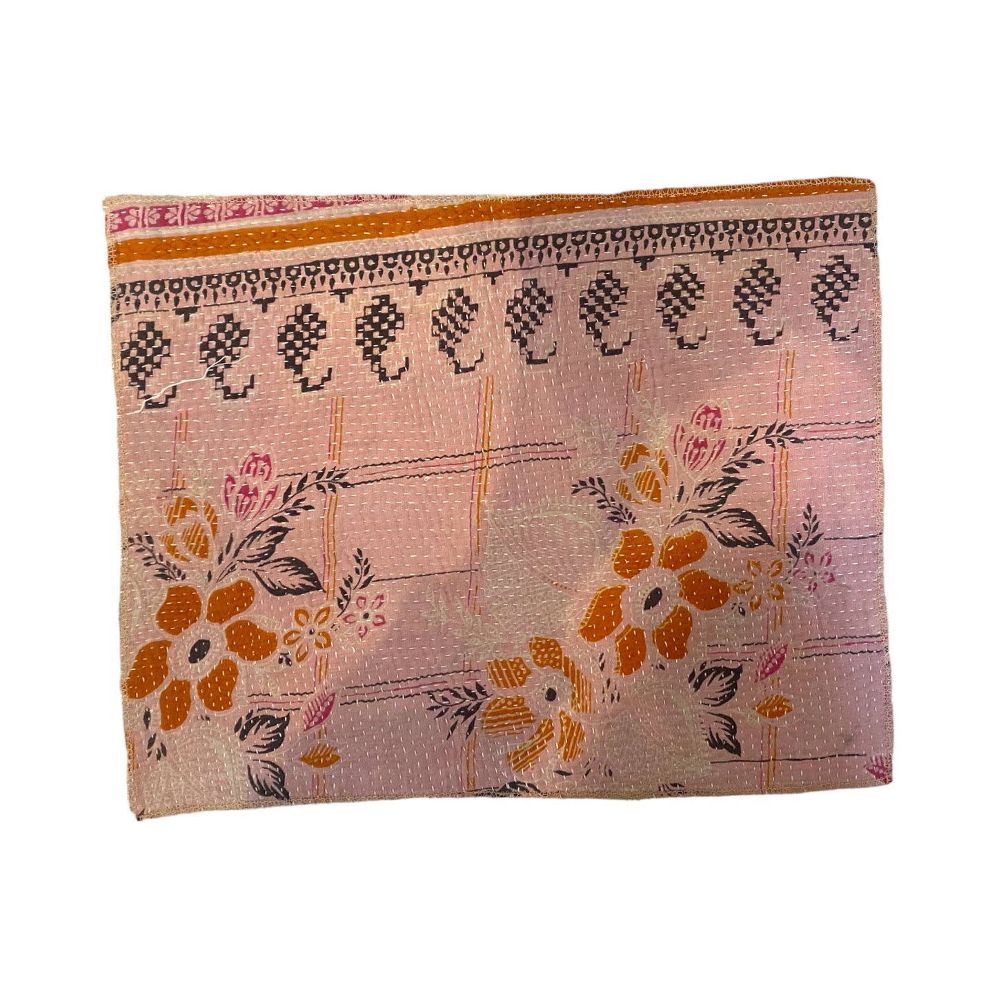 Pink vintage kantha placemat