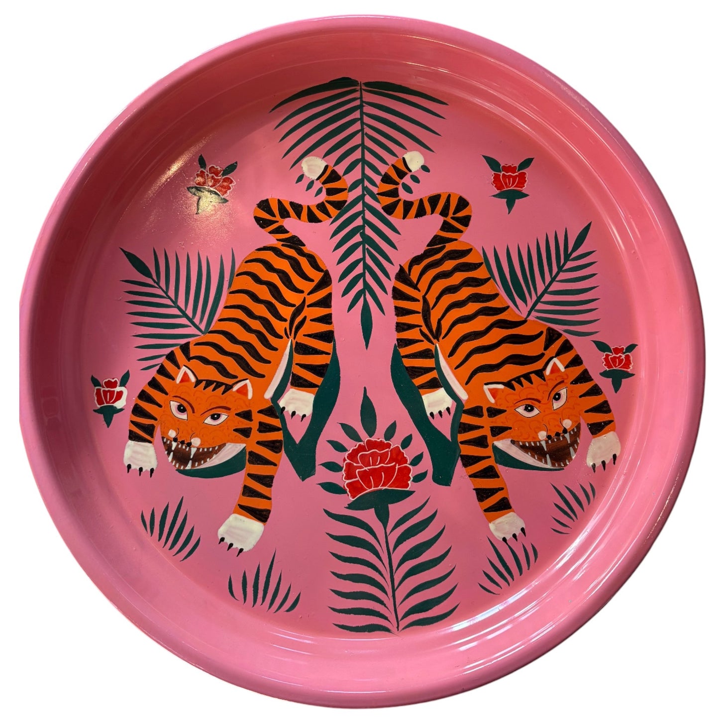 Hand painted enamel trays