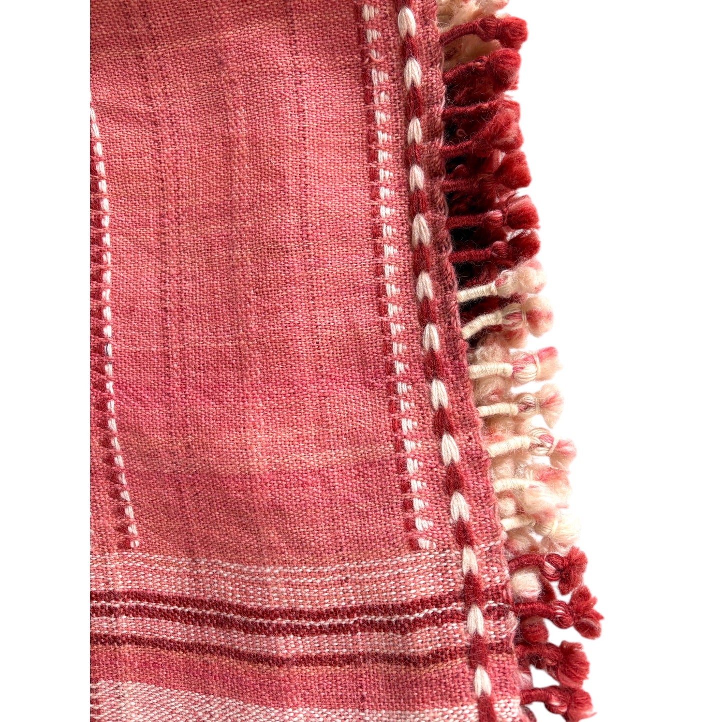 Pink woollen shawl