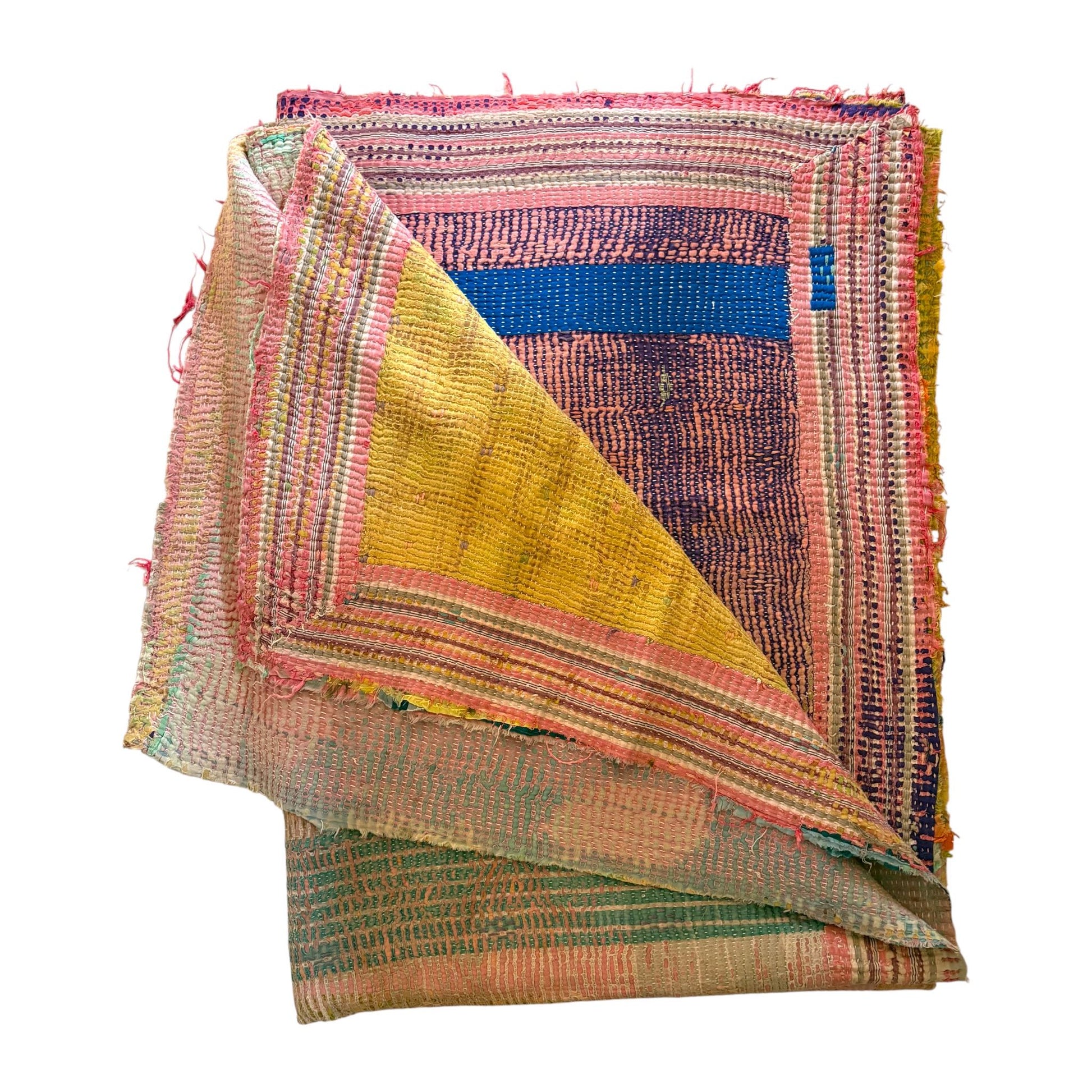 Patchwork quilt pinks