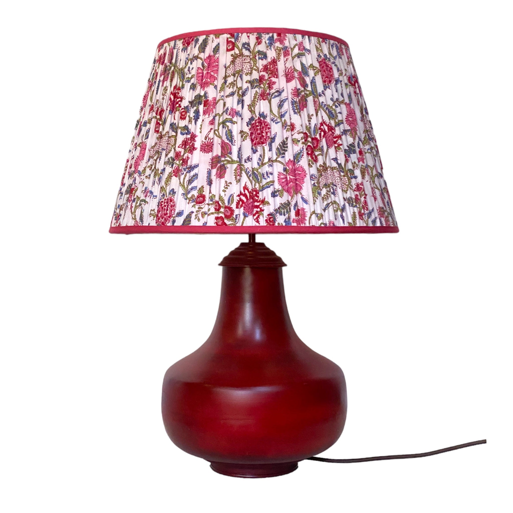 Priyanka Large Red Table Lamp – Samarkand Design