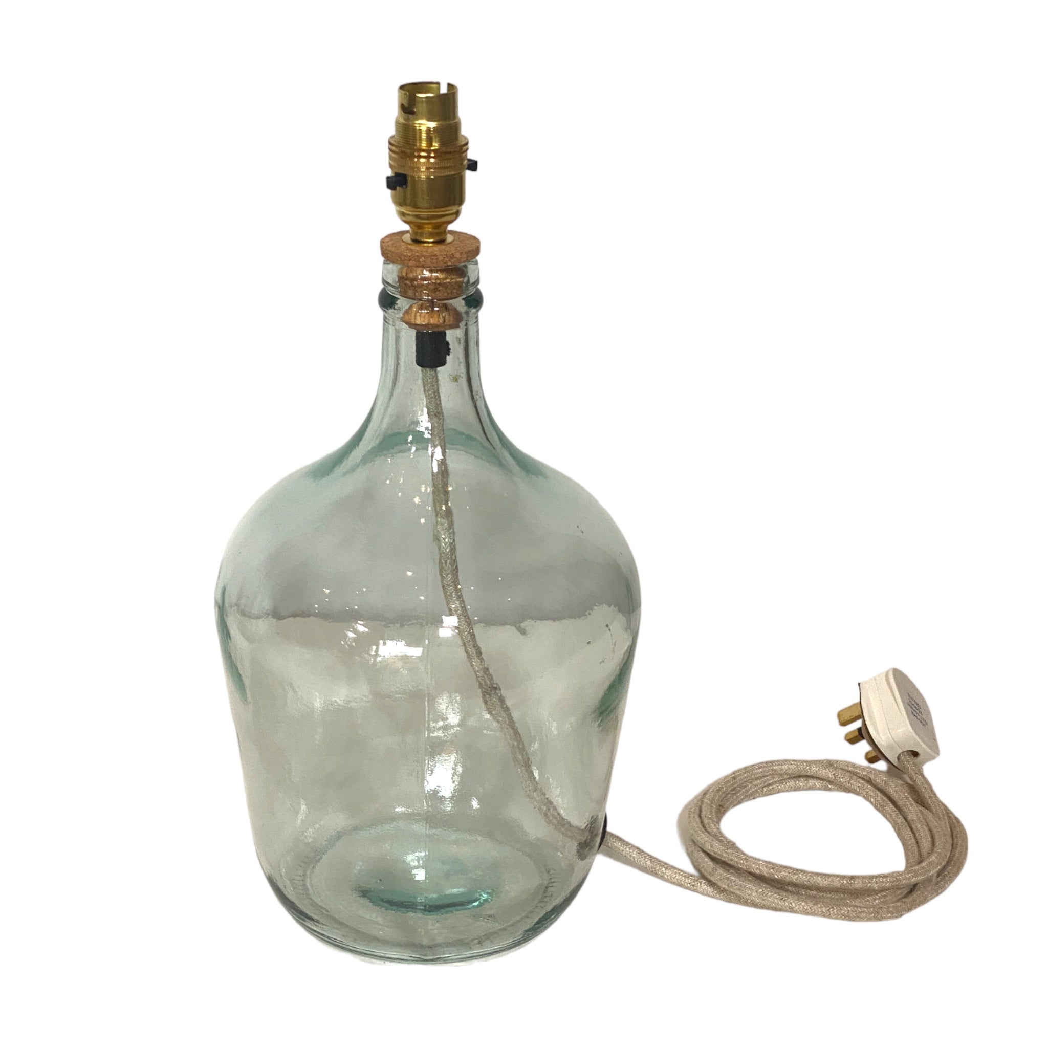 Glass bottle on sale lamp base