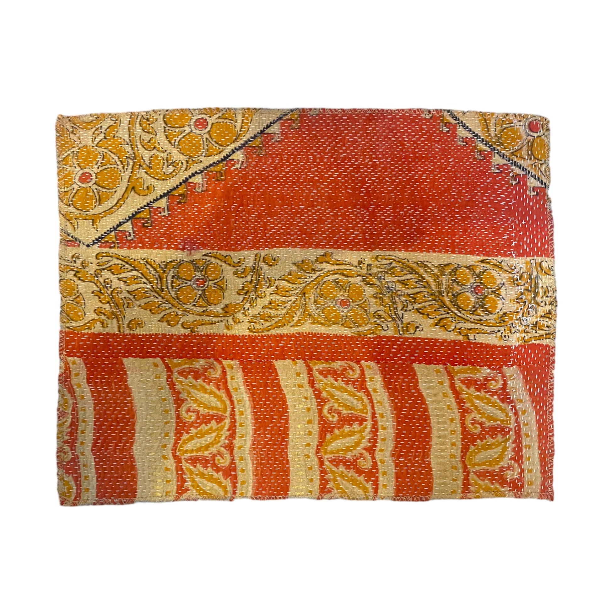 Red Vintage kantha placemat