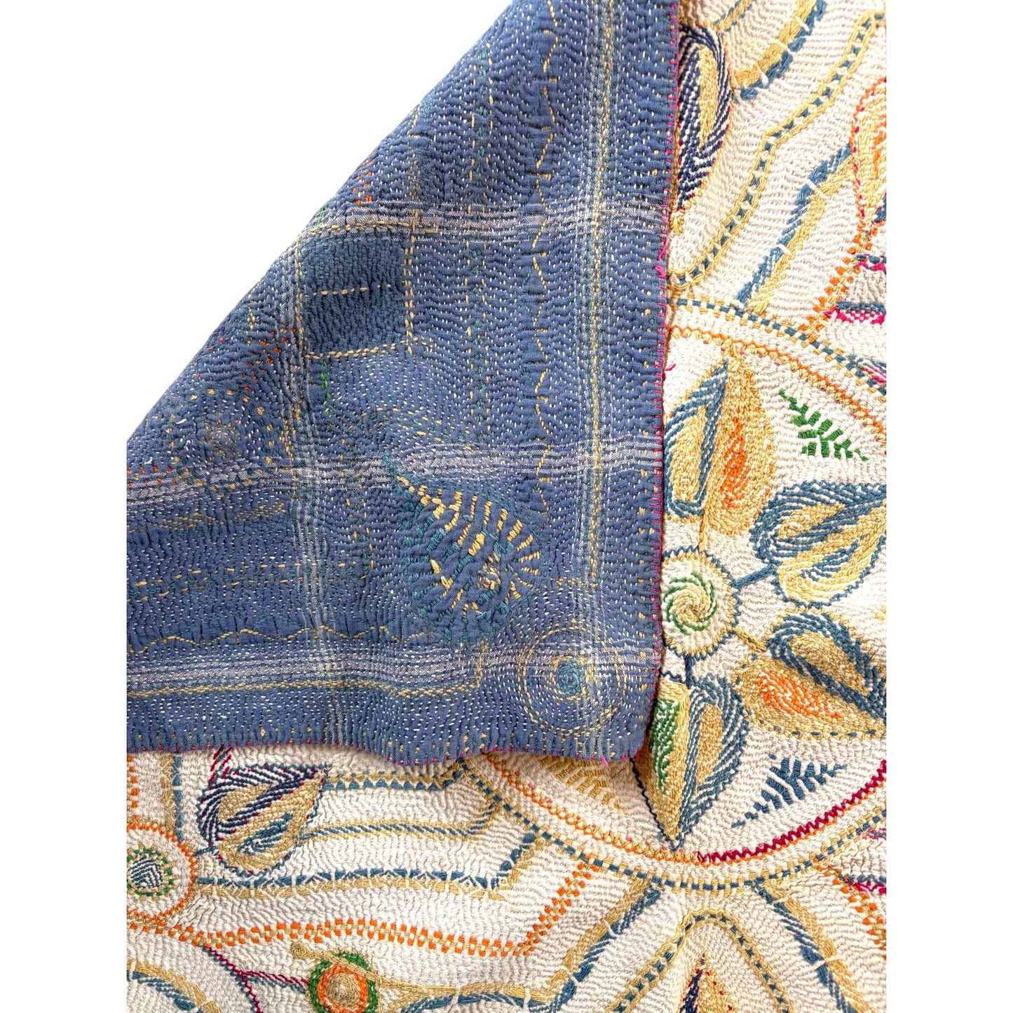 reverse of baby nakshi quilt