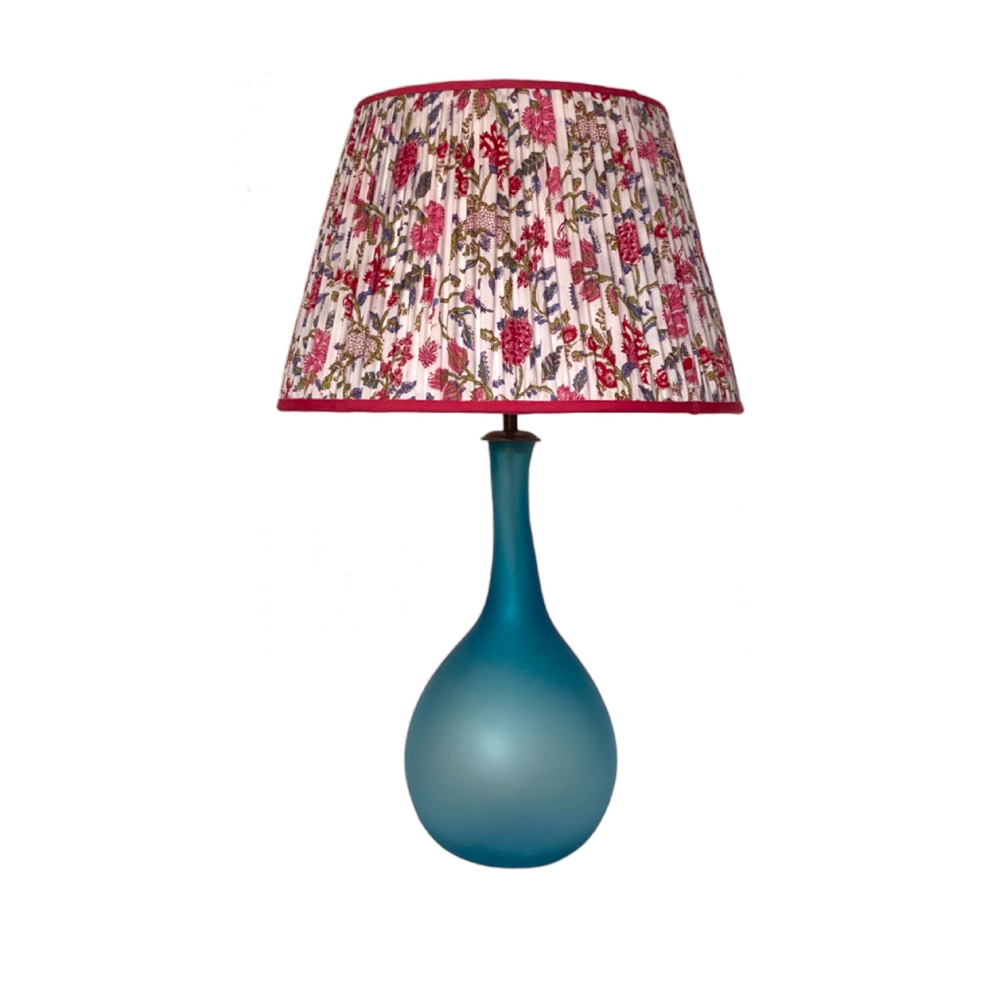 Rosy posy lampshade on aakriti lamp