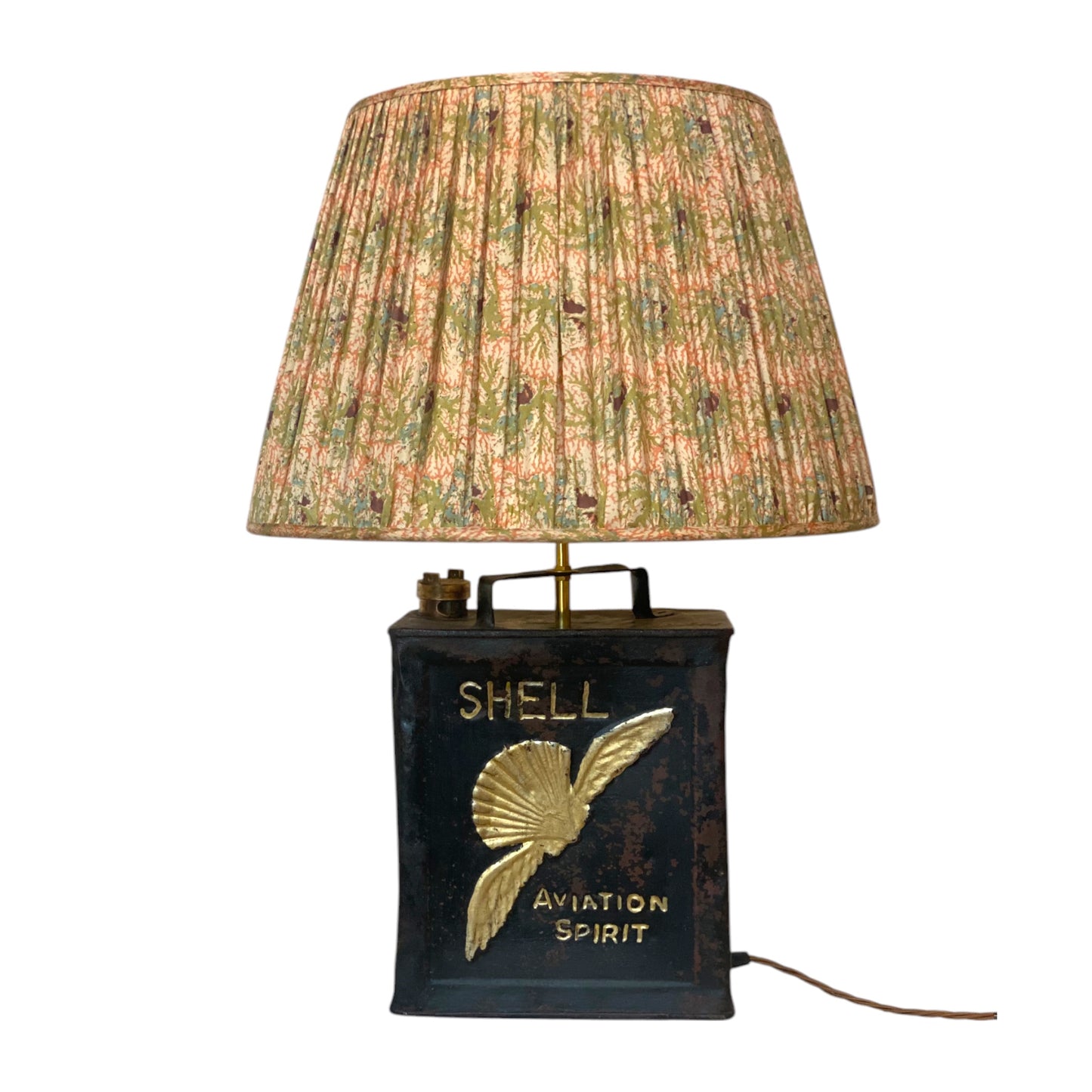 Shell oil can lamp
