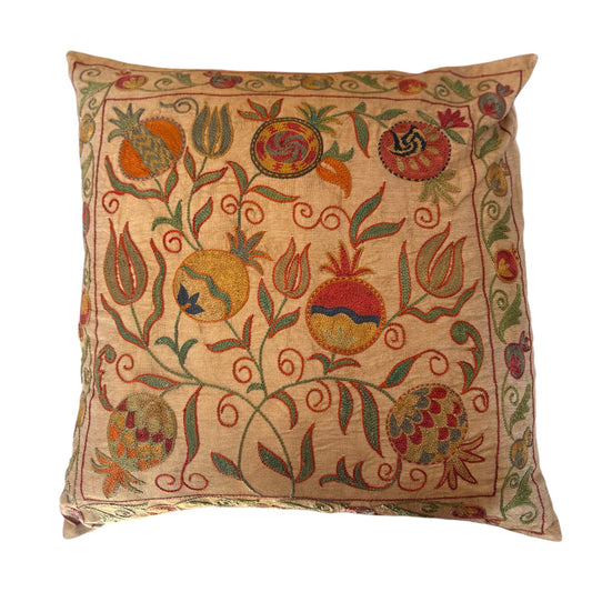Silk suzani cushion