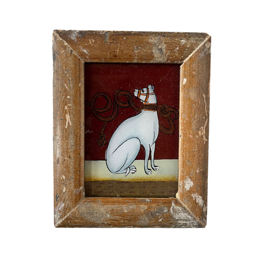 Mini Sitting Dog Glass Painting