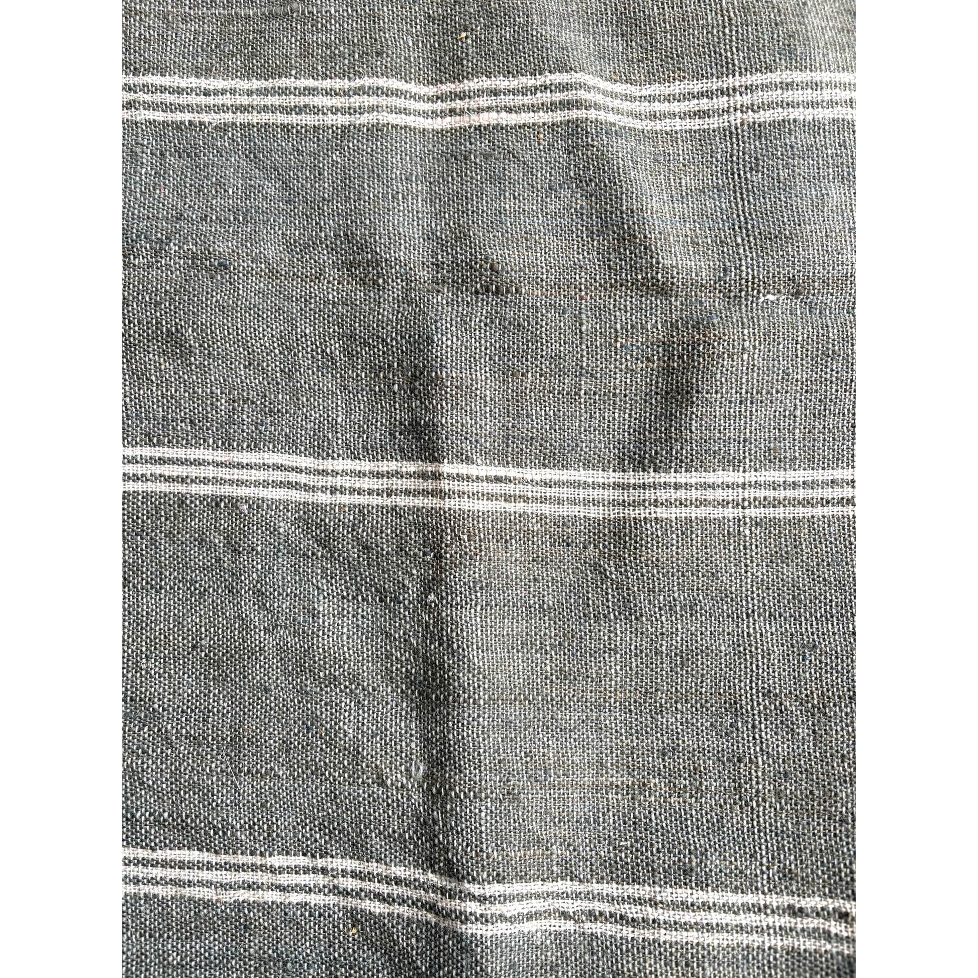 Close up of slate grey woollen throw