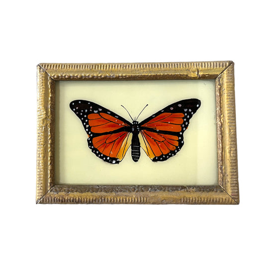 Small butterfly glass painting