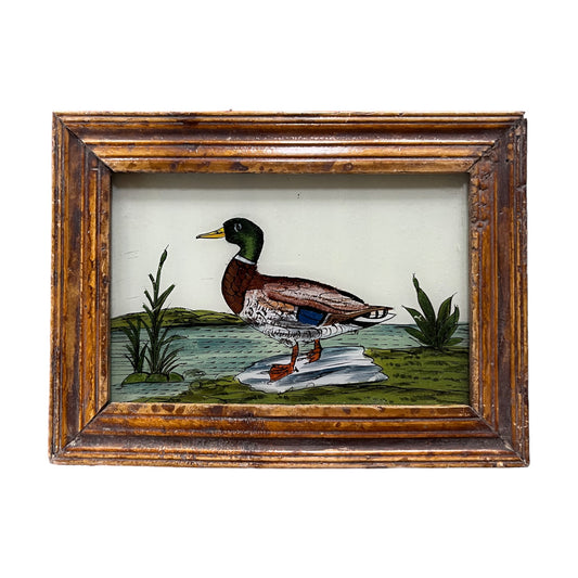 Small duck glass painting