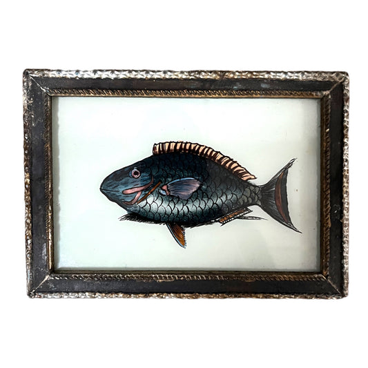 Small fish glass painting
