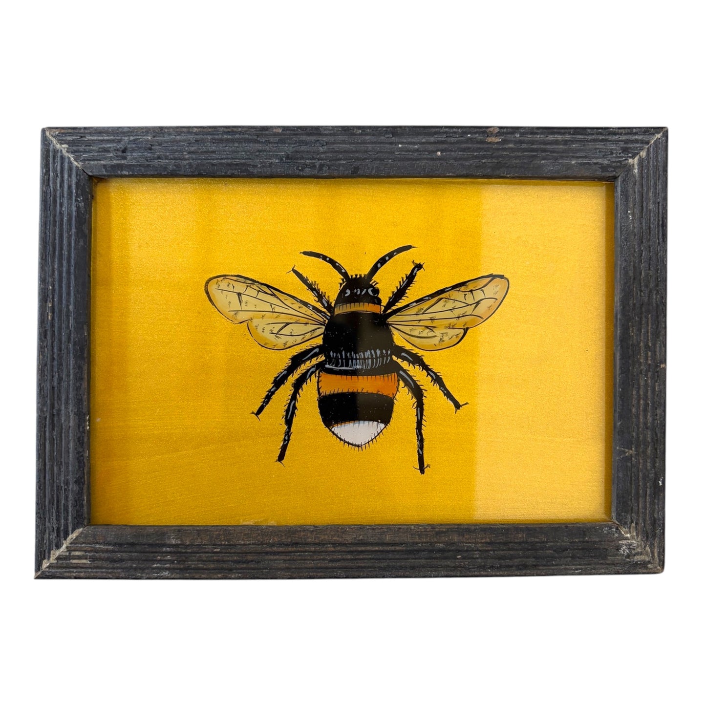 Small gold bee glass painting
