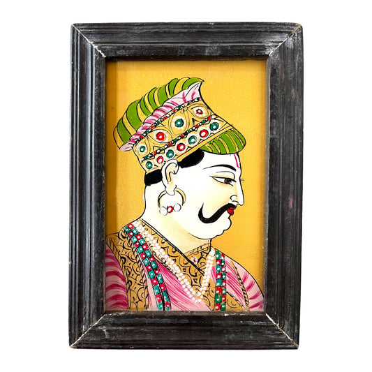 Small Indian Faces Glass Painting