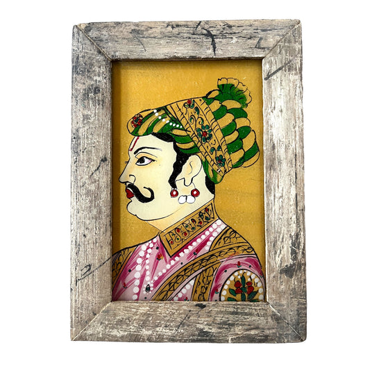 Small Indian Faces glass painting