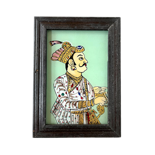 Small Indian Faces Glass Painting
