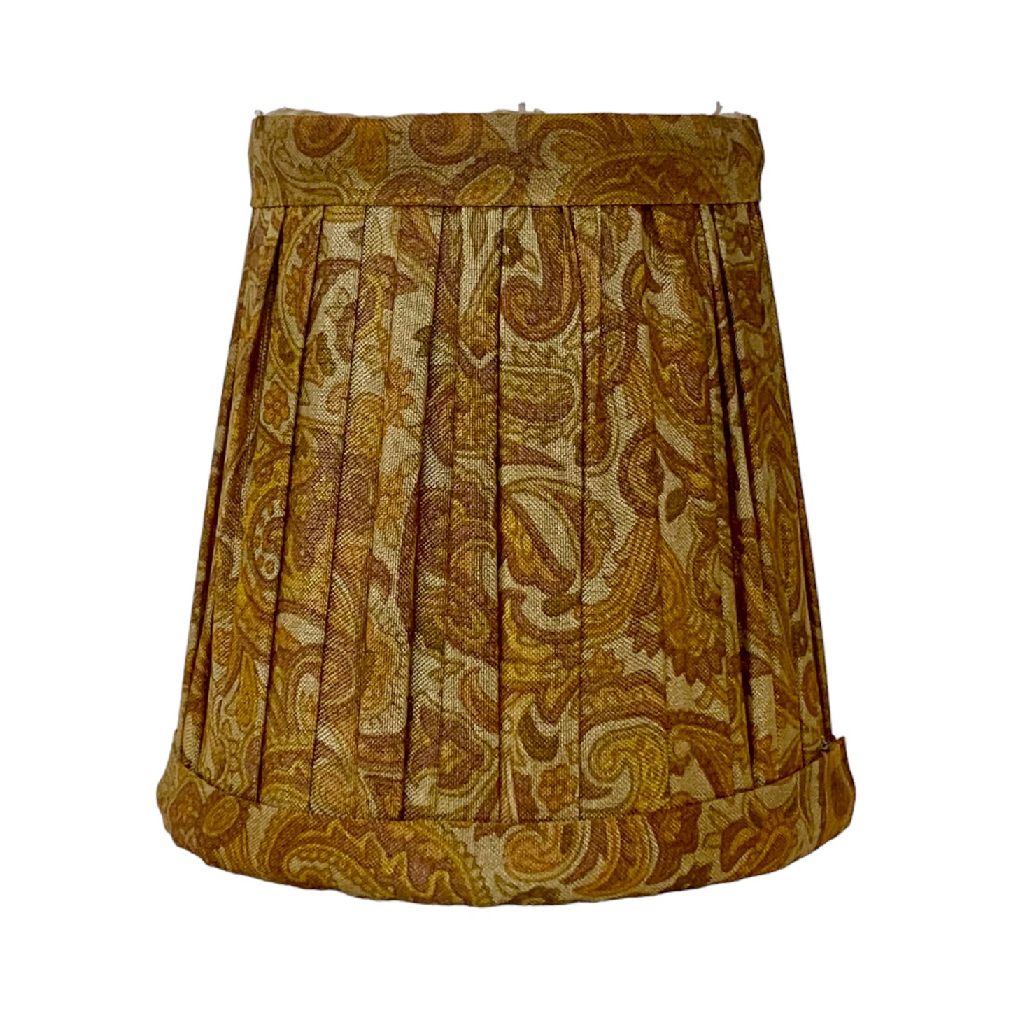 Old gold silk lampshade 10cm