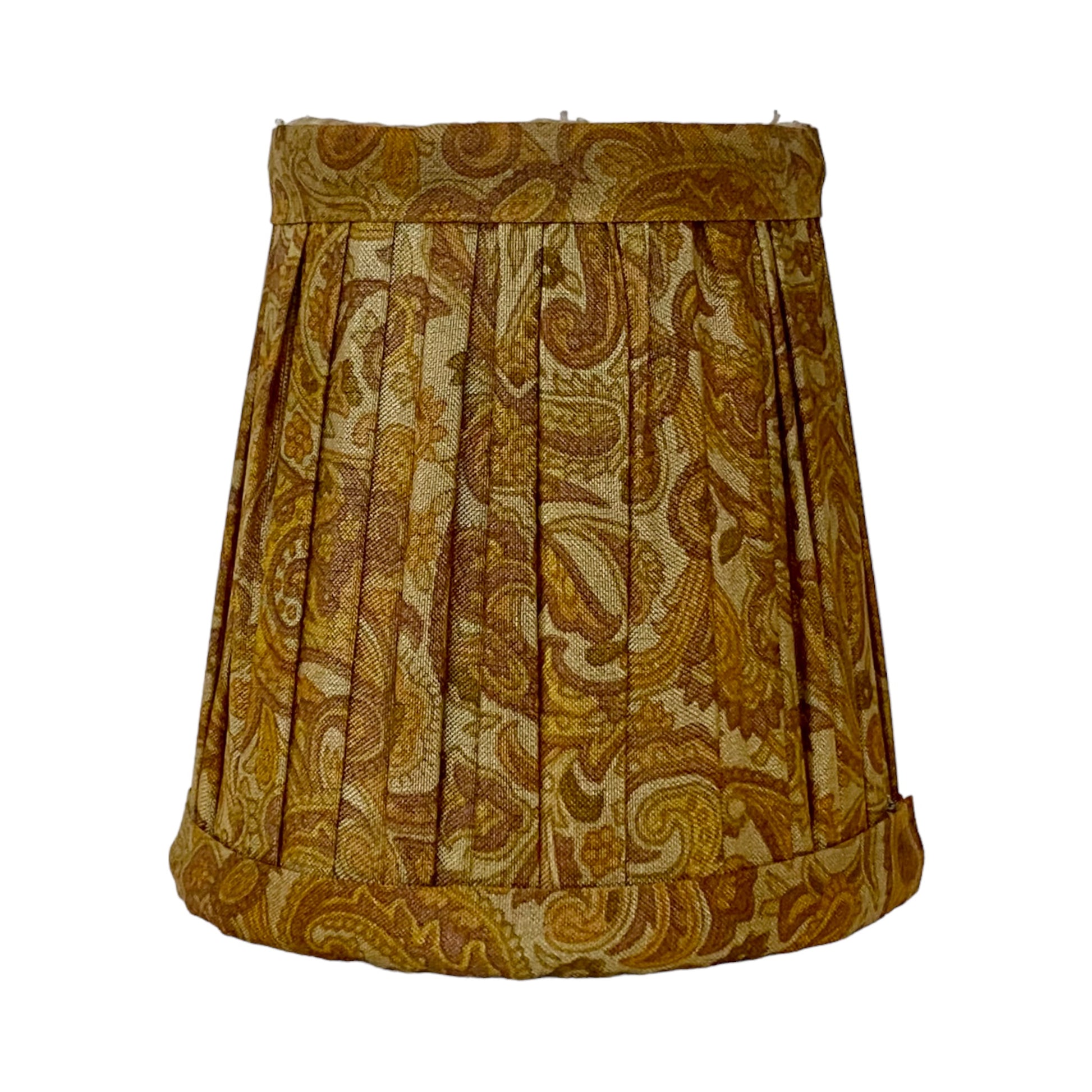 Old gold silk lampshade 10cm