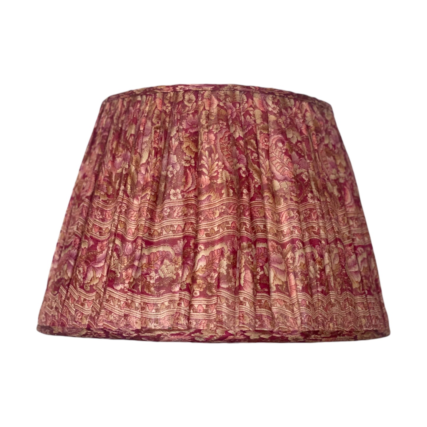 30cm Pink paisley silk sari lampshade
