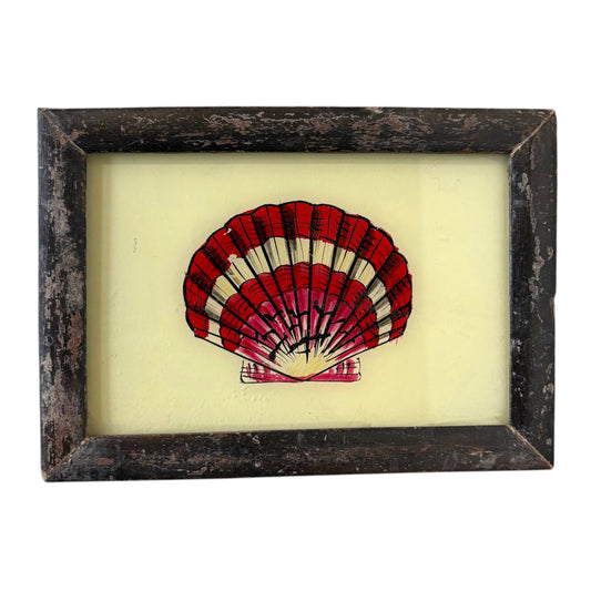 Small shell glass painting
