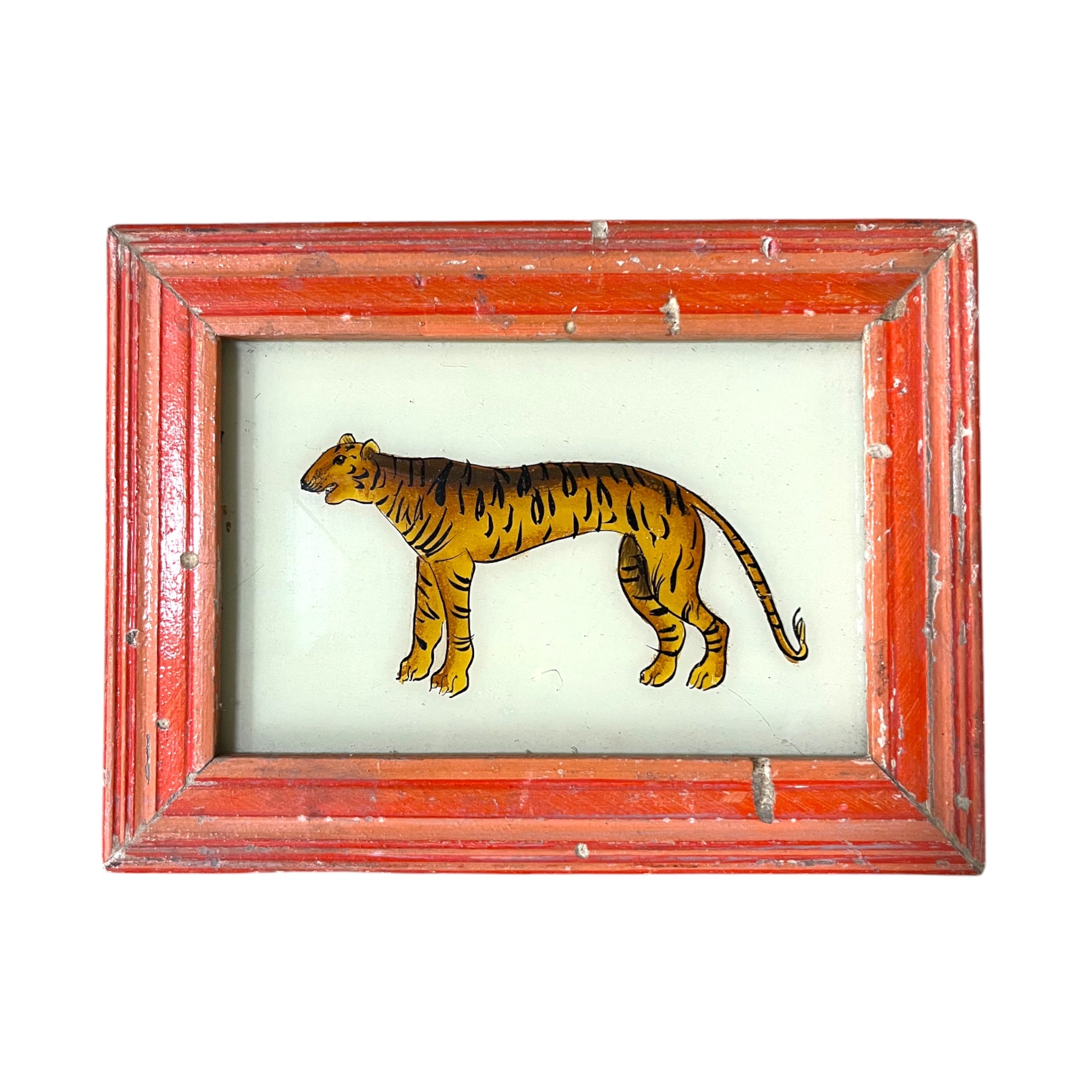 Small tiger glass paiting