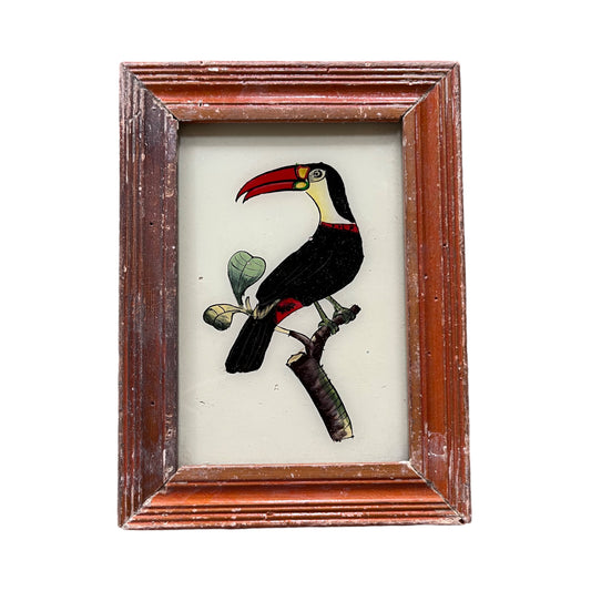 Small toucan glass painting