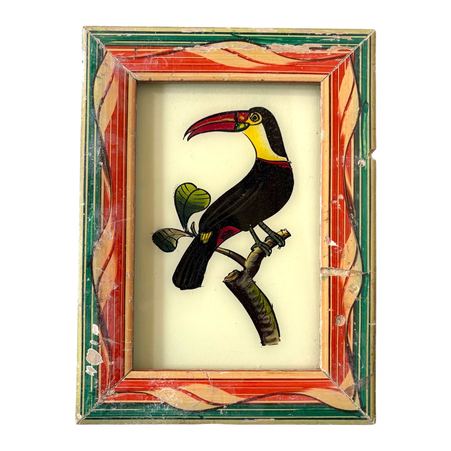 small toucan glass painting