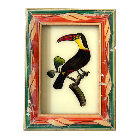 small toucan glass painting