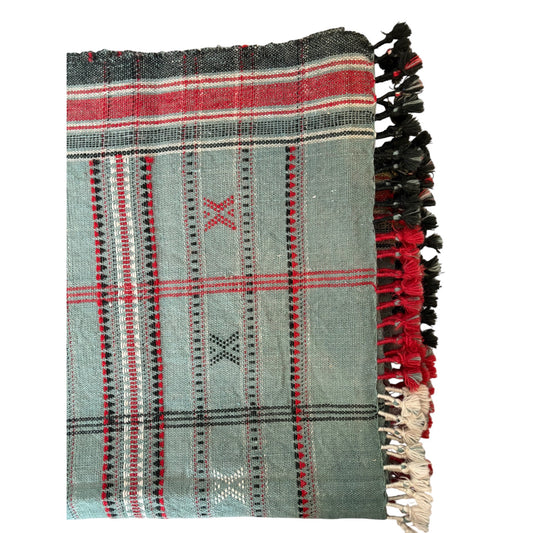 Blue woolen throw
