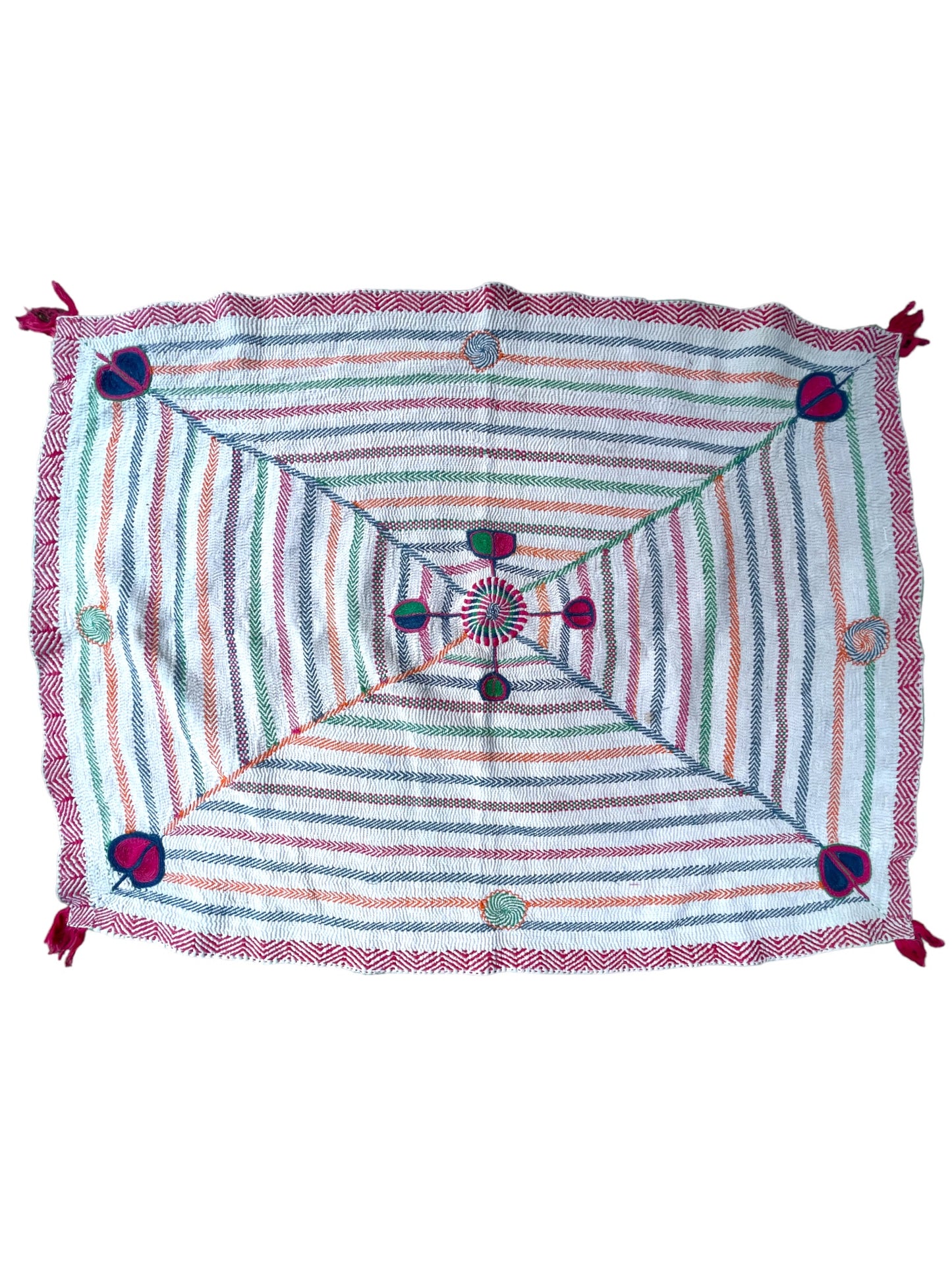 Stripes Nakshi Kantha baby quilt