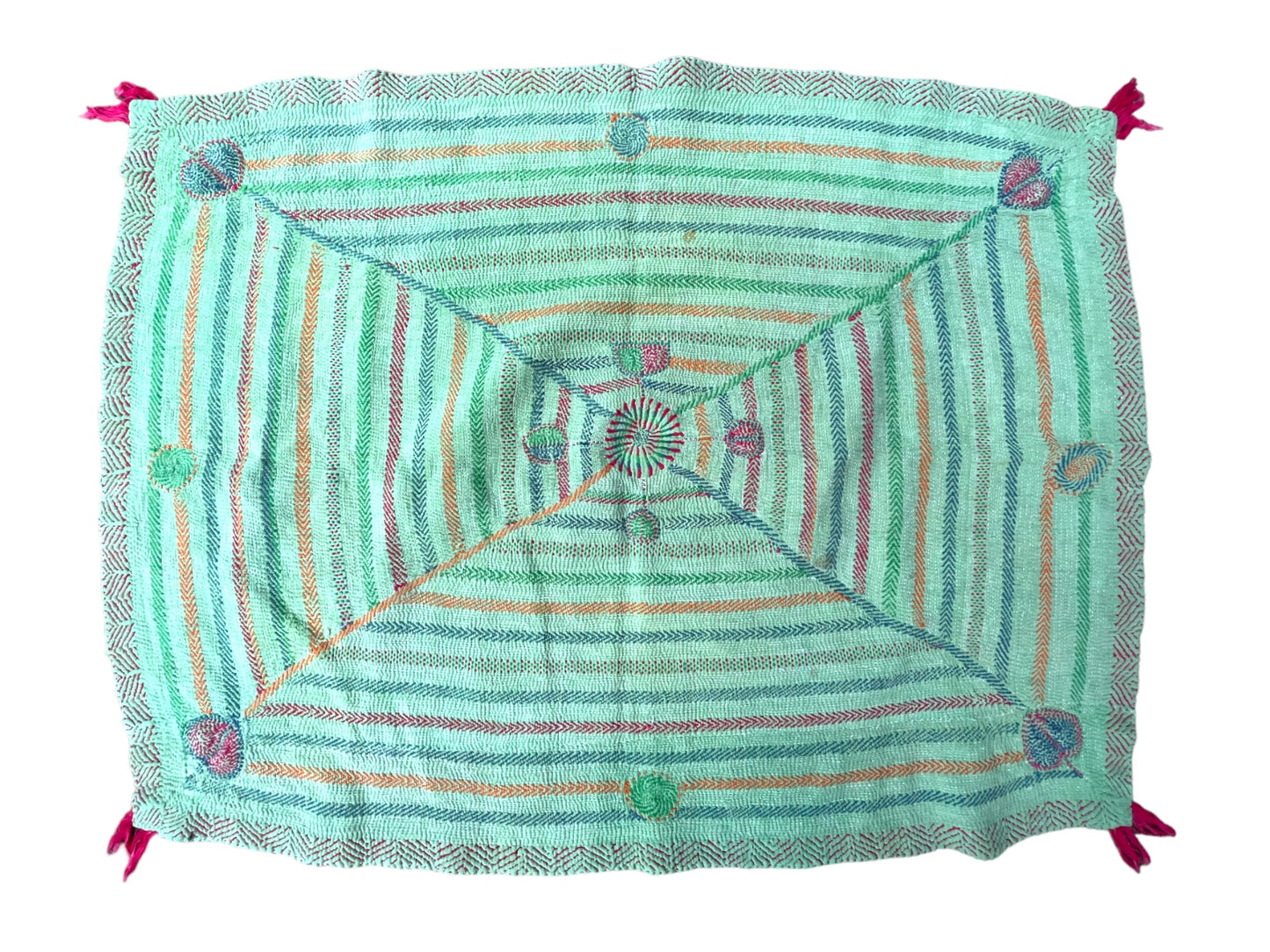 Stripes Nakshi Kantha baby quilt