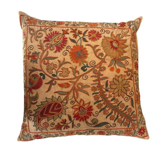 Ukbek silk suzani cushion