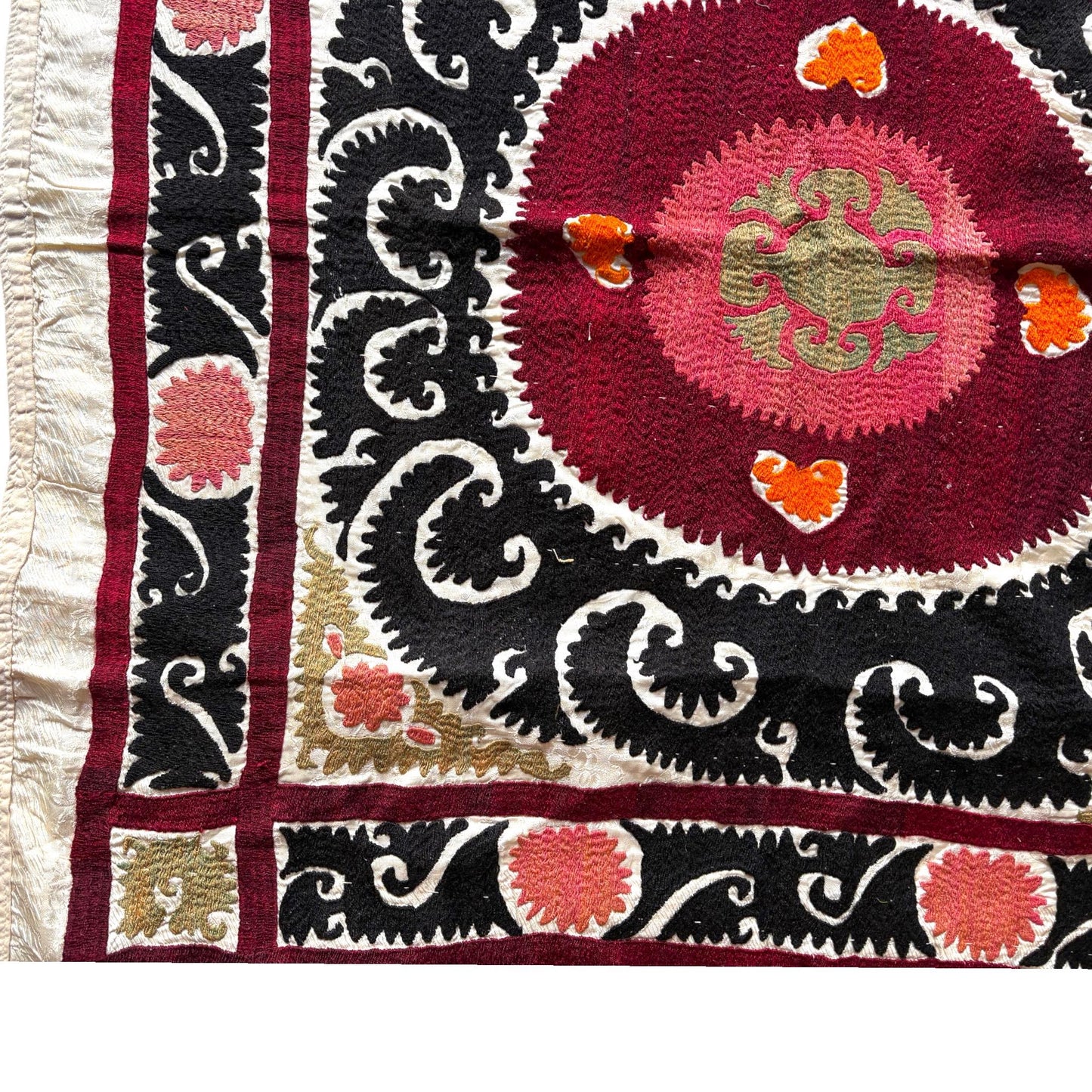 Suzani square close up