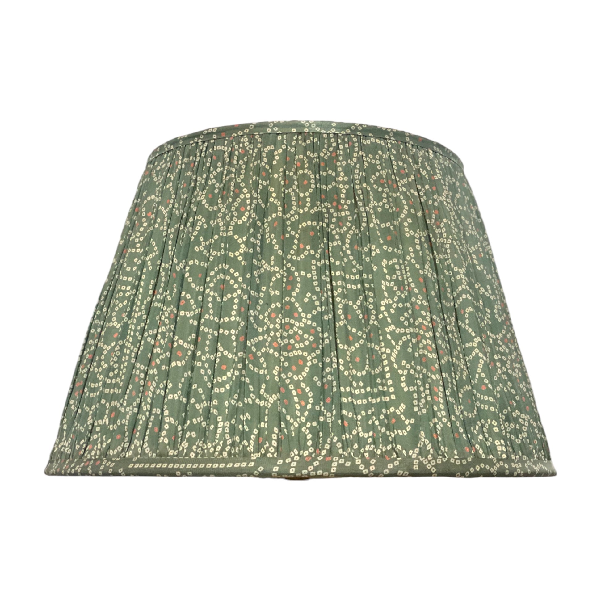 Teal bandani silk lampshade