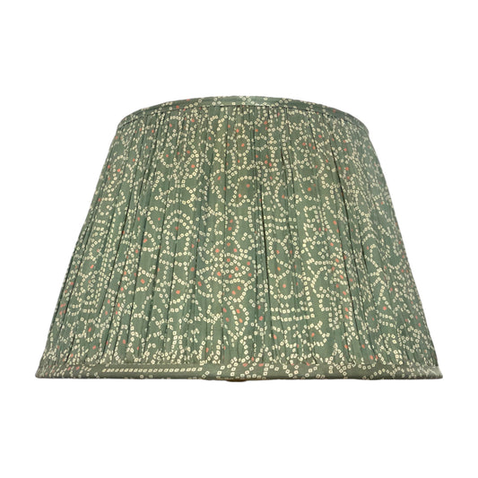 Teal bandani silk lampshade