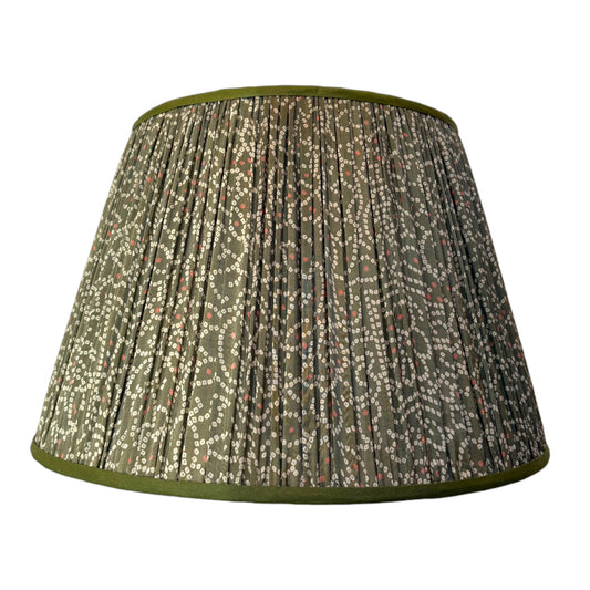Teal bandani silk lampshade