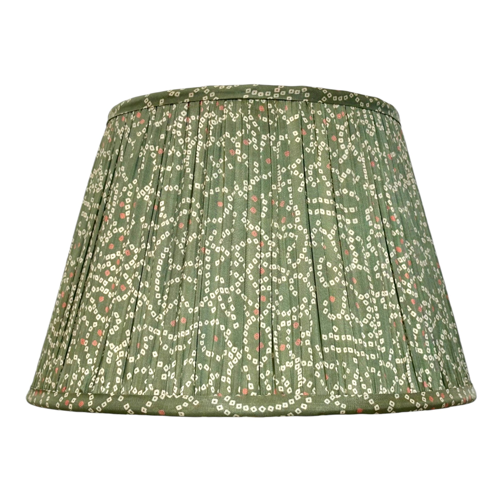 Teal bandani silk lampshade