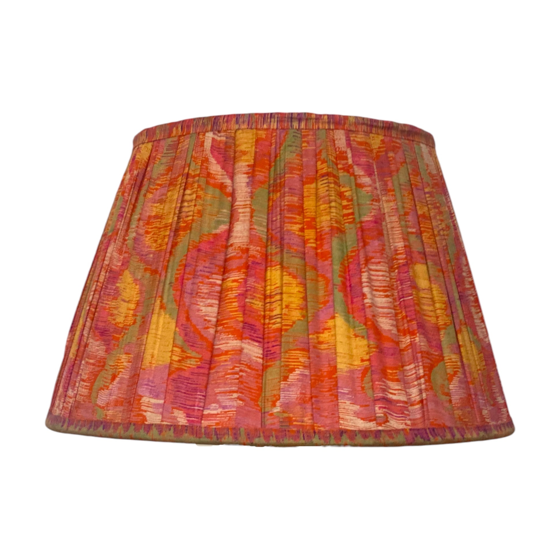 Tropical Ikat silk sari lampshade
