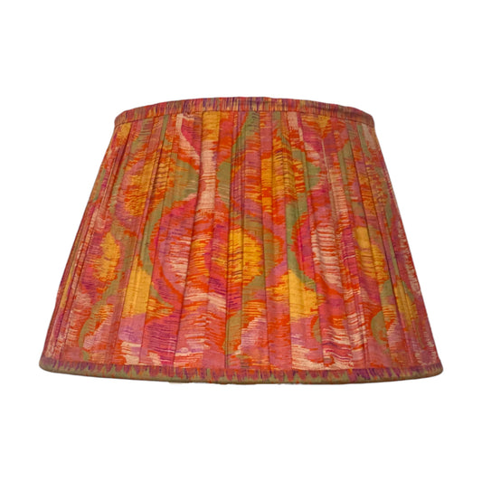 Tropical Ikat silk sari lampshade
