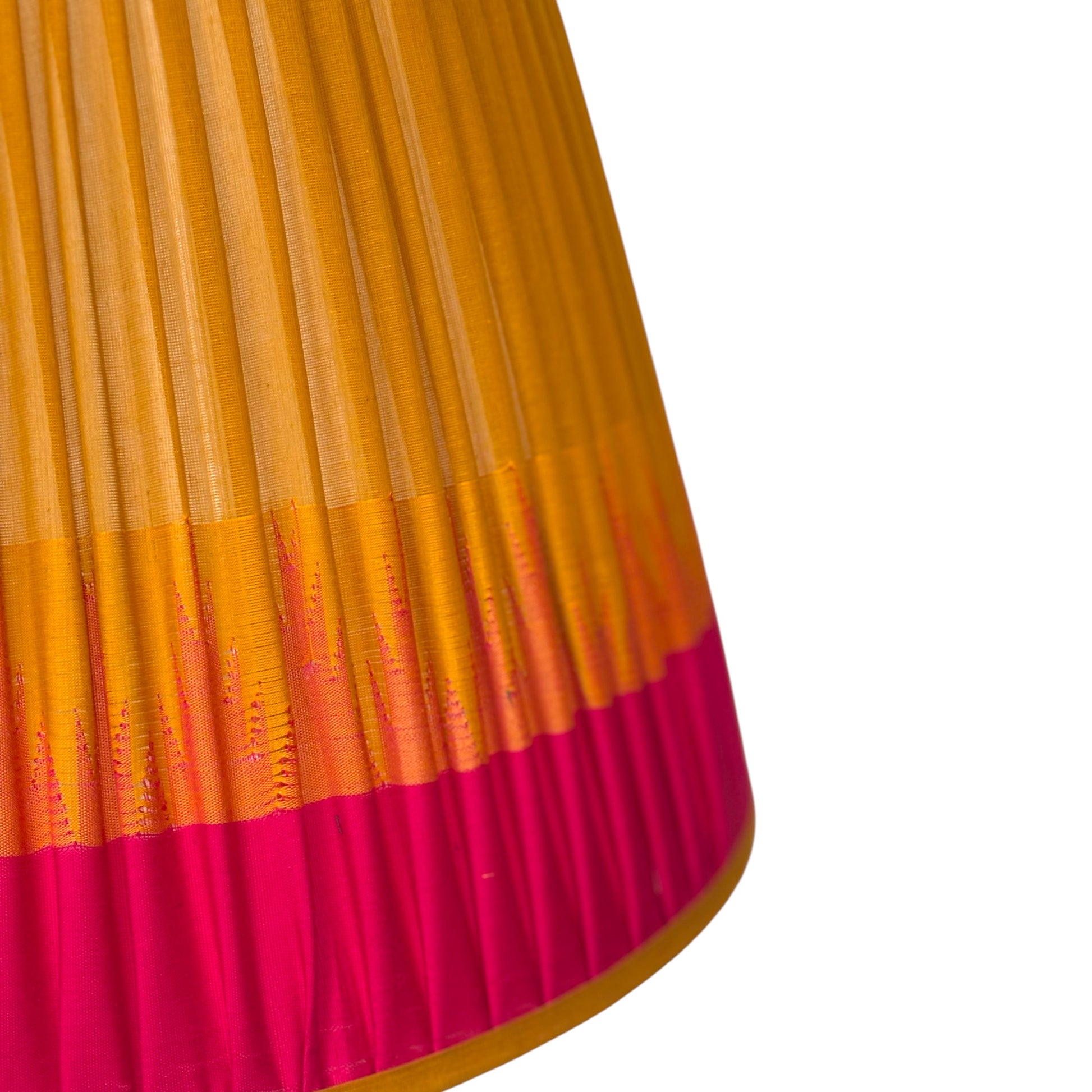 Tumeric and pink cotton lampshade