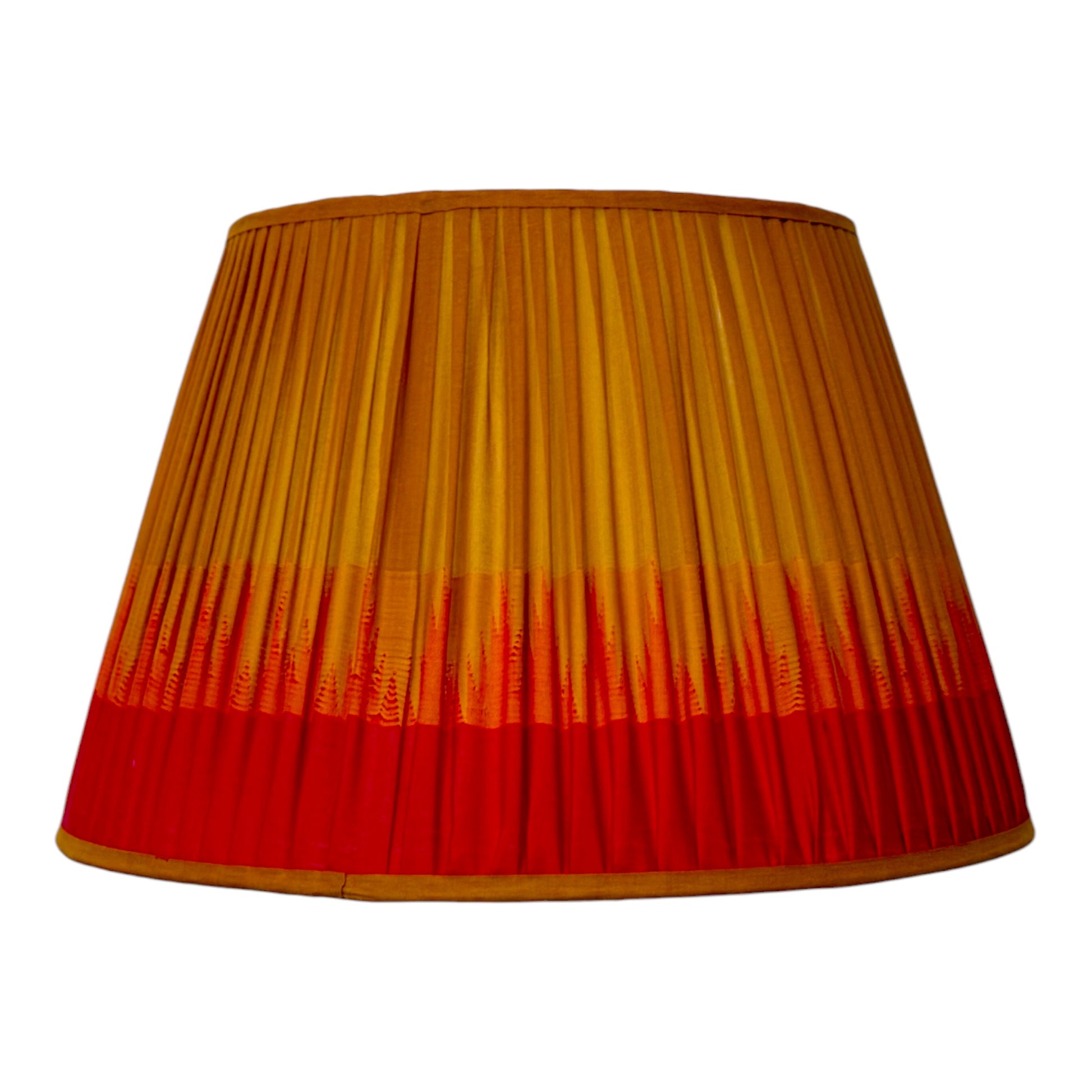 Tumeric and pink keralan cotton lampshade