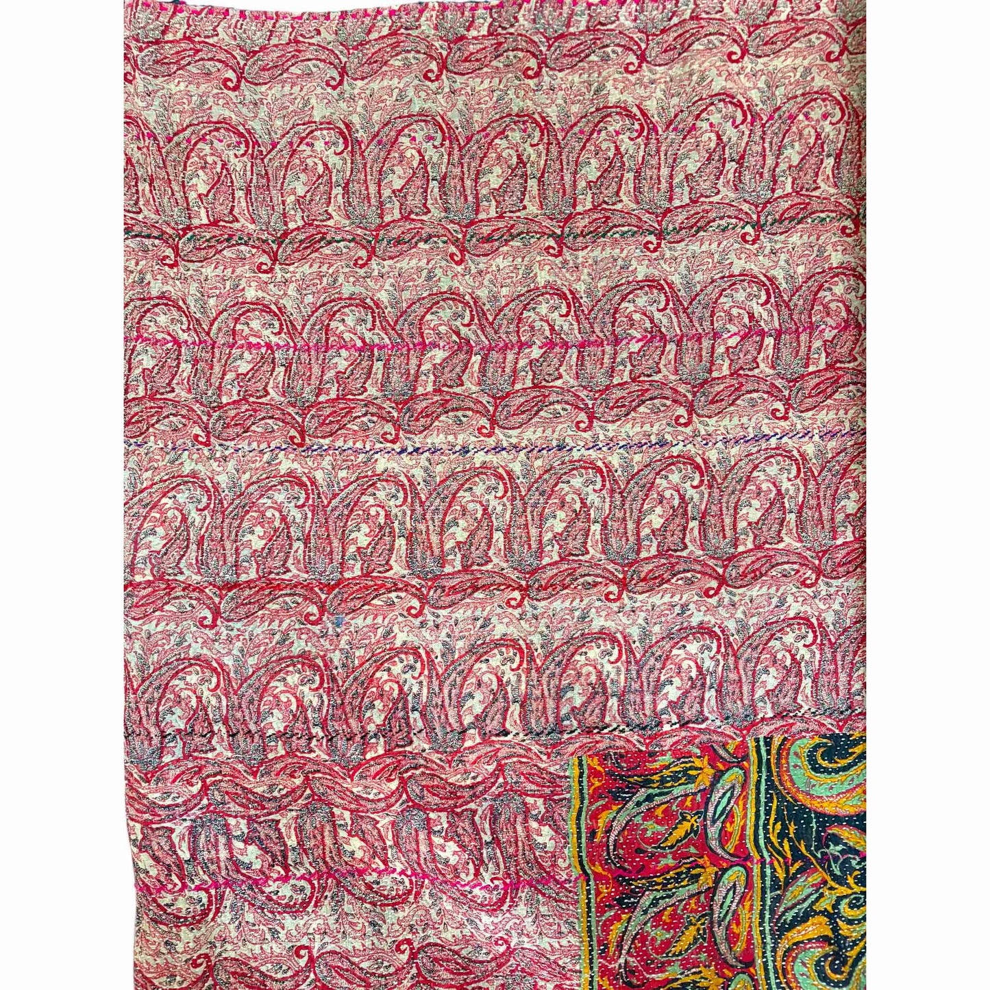 pink paisley quilt