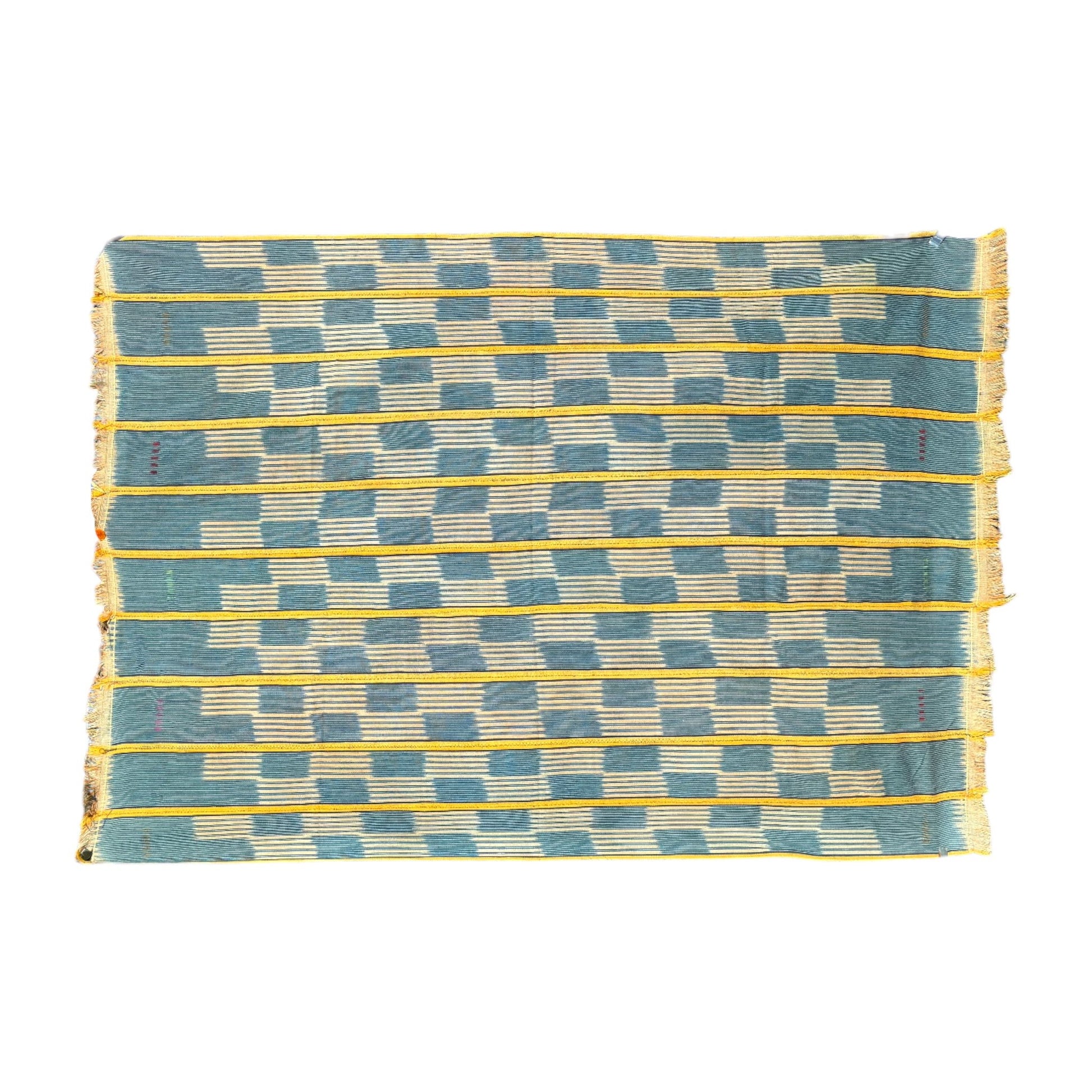 Yellow and blue baule cloth
