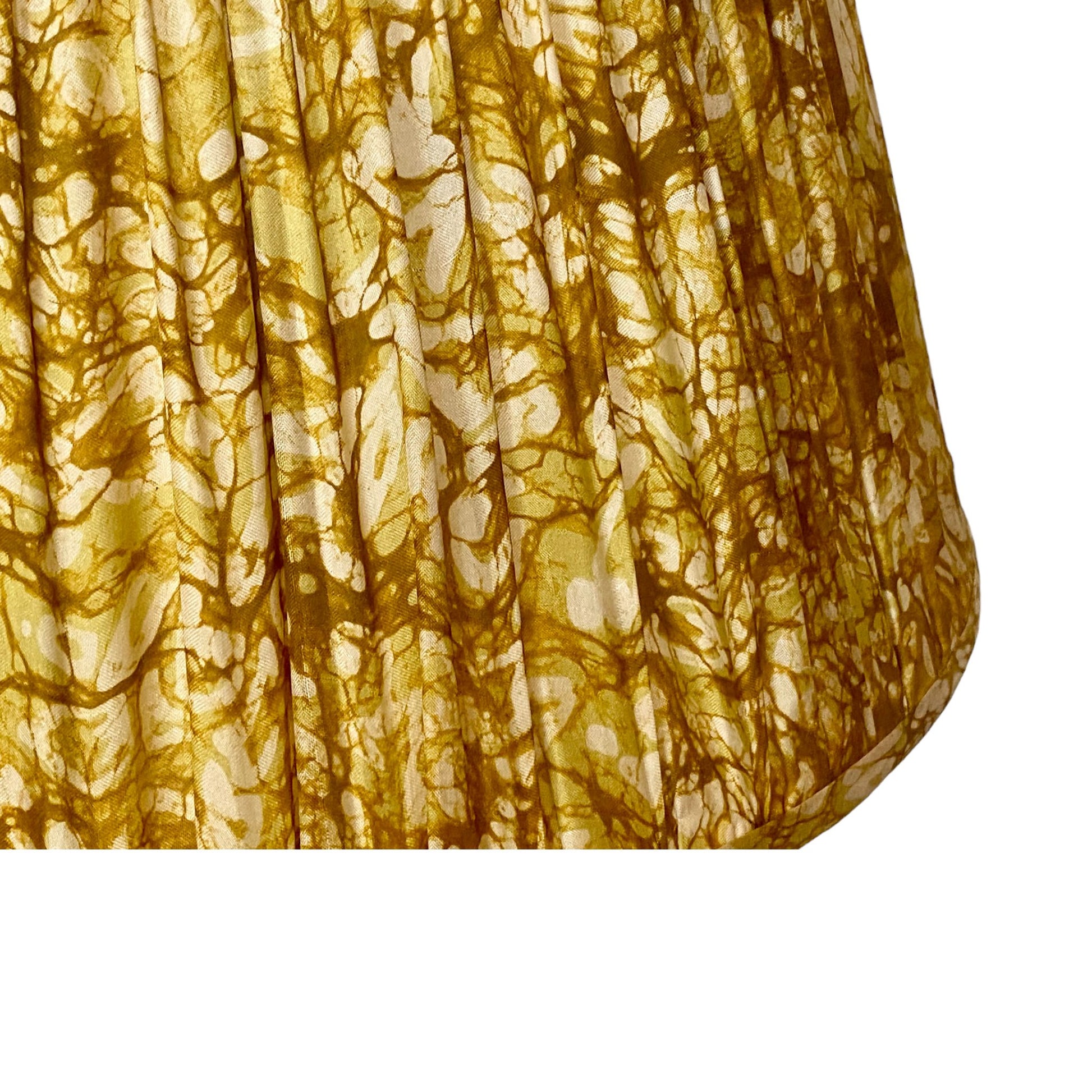 Batik silk lampshade close up